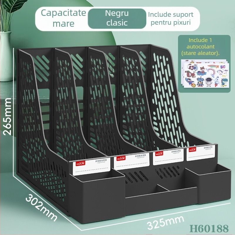 Raft de depozitare fișiere pentru birou — construcție din plastic; Tip: Altul; Scop: Altul; Nu este importat