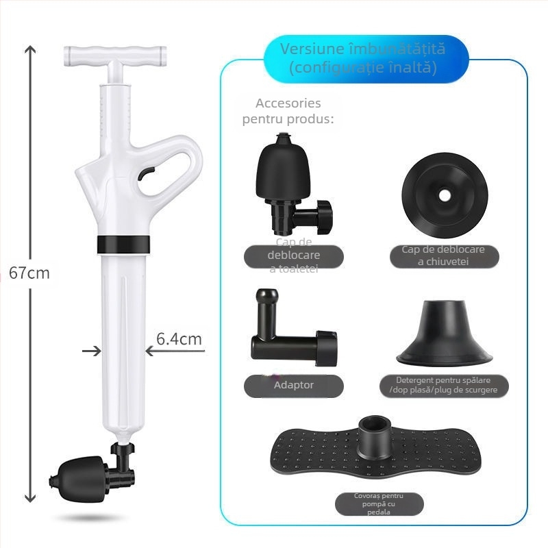 Deblocator de toaletă prin aspirație — complet automat, sistem integrat, ABS, Quick Pass, Wen'an, Hebei, 2018