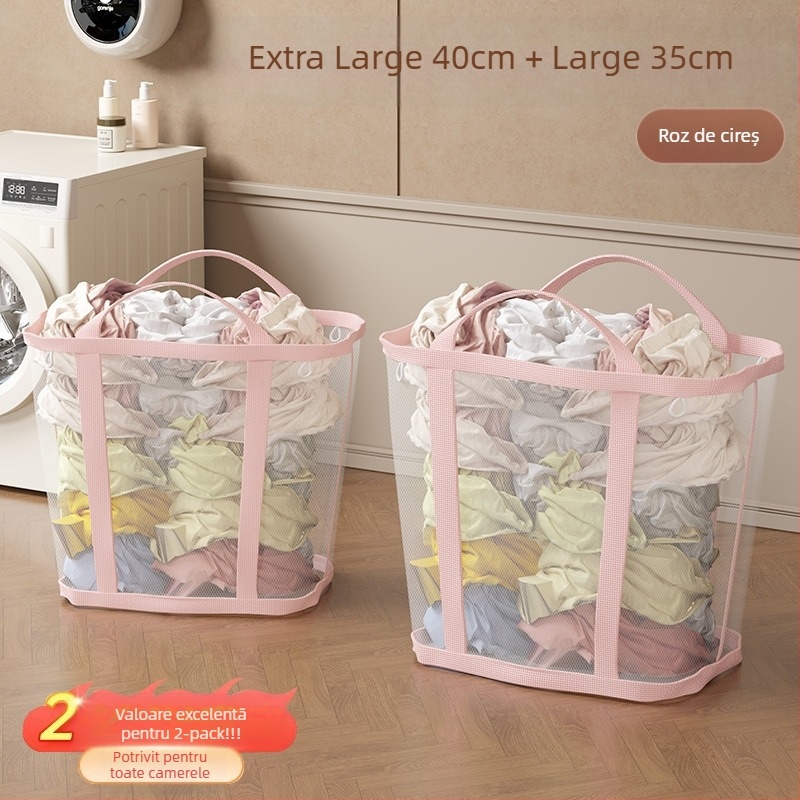 Coș de rufe montat pe perete, capacitate mare, pliabil, Jiang xu