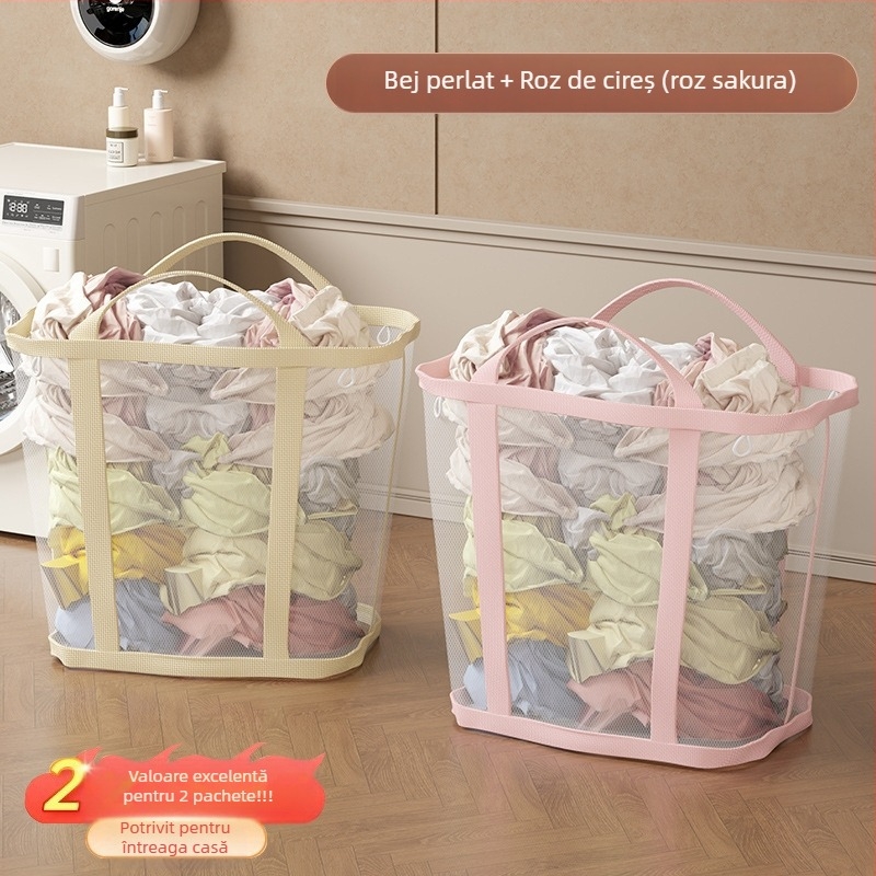 Coș de rufe montat pe perete, capacitate mare, pliabil, Jiang xu