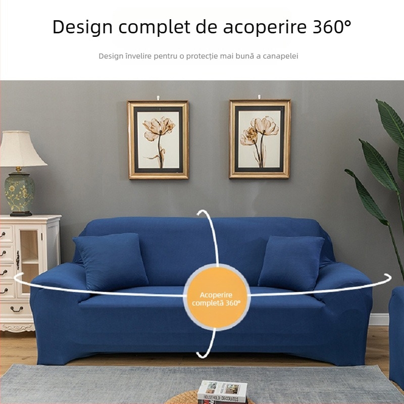 Husă pentru canapea de un loc, țesătură de poliester, 95% conținut de material, stil modern simplu