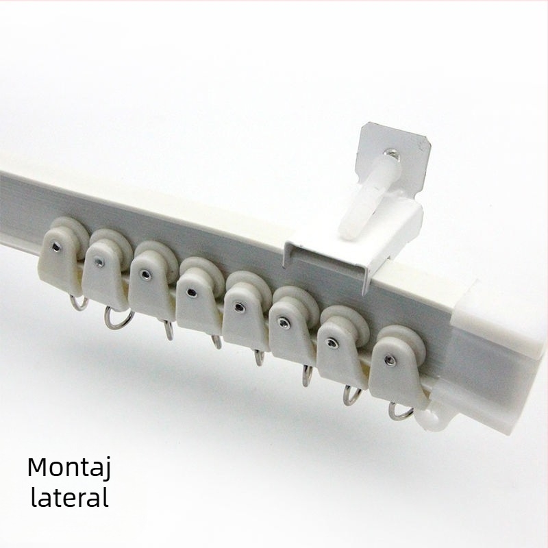 Bixiao șină pentru perdele – șină în formă de U, curbată; exterior din plastic, interior din oțel; stil modern minimalist; nepersonalizabil; fără mărci private licențiate