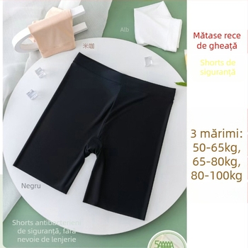 Shorturi Ice Silk de siguranță pentru vară – Plain Weave, talie medie, protecție împotriva expunerii