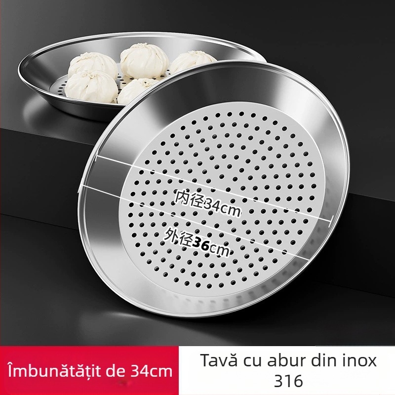 Wok din oțel inoxidabil cu strat antiaderent, fund adânc, 1 kg, compatibil cu toate plitele, design modern minimalist