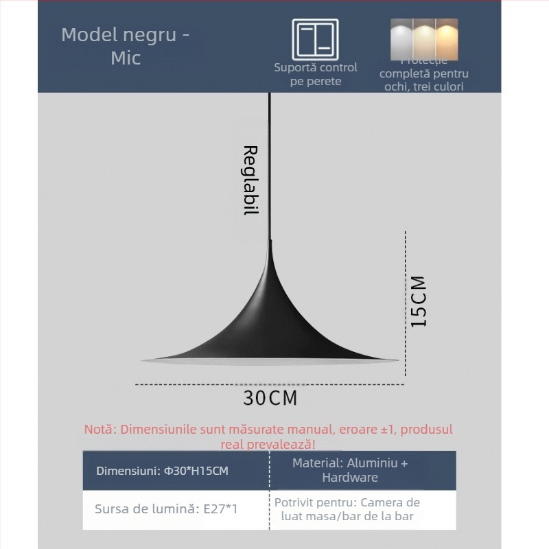 Lustră din fier forjat cu LED, 1 sursă de lumină, 220V, pentru restaurant