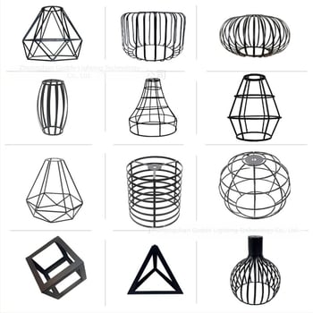 Abajur metalic în formă de cușcă pentru lampă — metal, potrivit pentru hoteluri și cafenele, personalizabil, origine Zhongshan