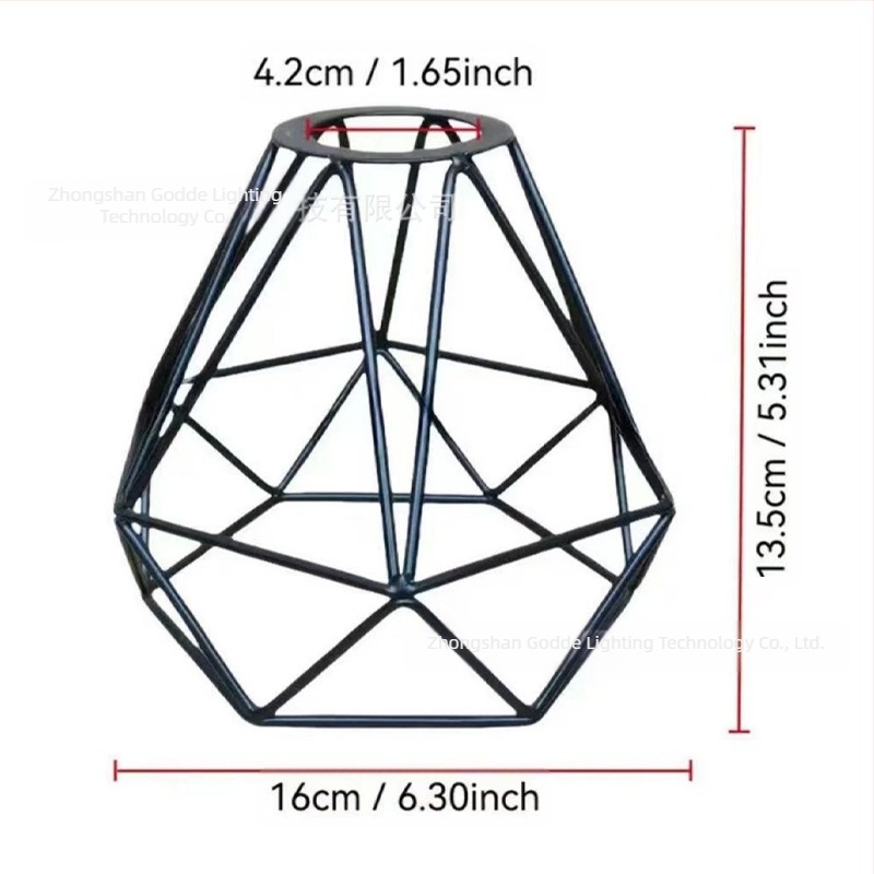 Abajur metalic în formă de cușcă pentru lampă — metal, potrivit pentru hoteluri și cafenele, personalizabil, origine Zhongshan