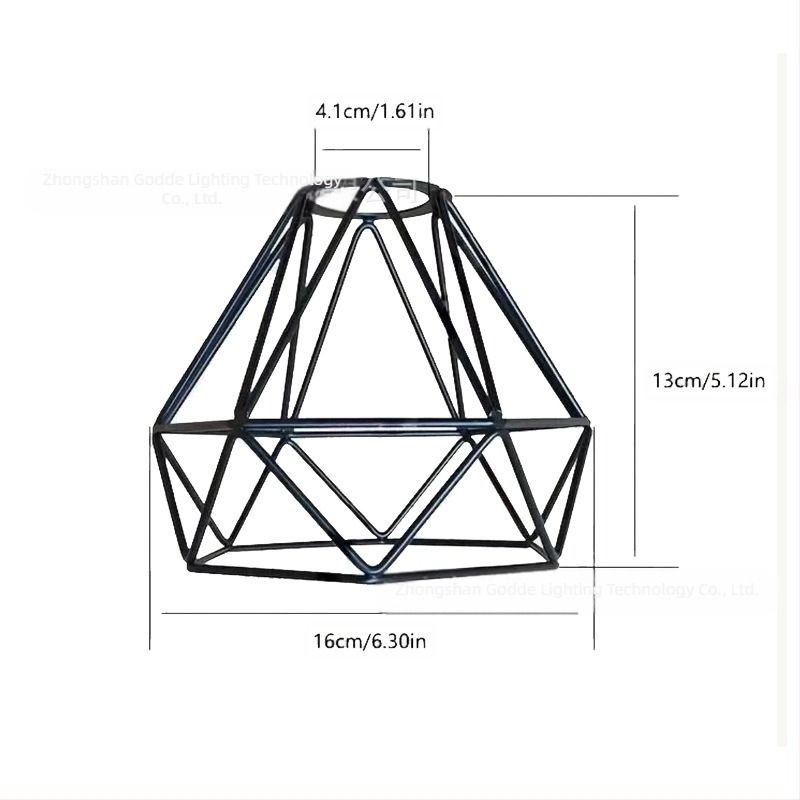 Abajur metalic în formă de cușcă pentru lampă — metal, potrivit pentru hoteluri și cafenele, personalizabil, origine Zhongshan