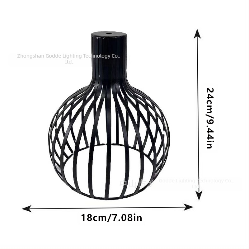 Abajur metalic în formă de cușcă pentru lampă — metal, potrivit pentru hoteluri și cafenele, personalizabil, origine Zhongshan