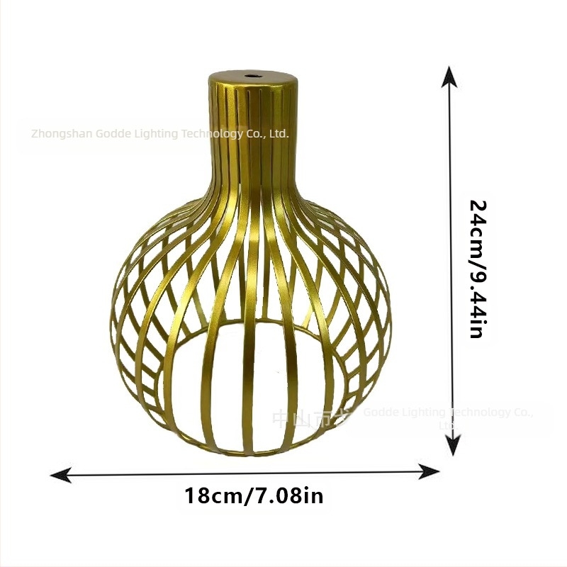 Abajur metalic în formă de cușcă pentru lampă — metal, potrivit pentru hoteluri și cafenele, personalizabil, origine Zhongshan