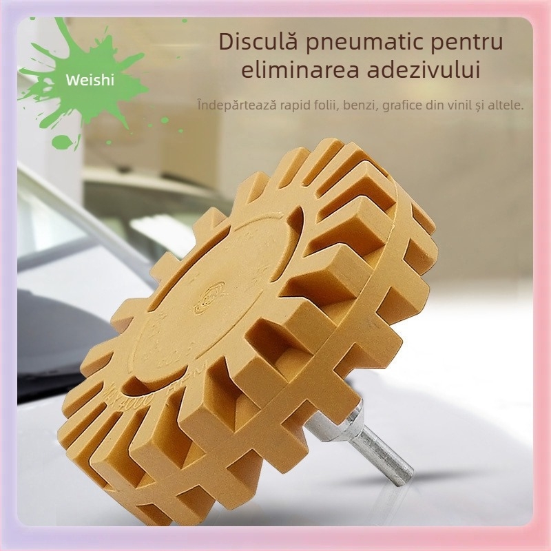 Roată din cauciuc în formă de dinți pentru îndepărtarea adezivului și a vopselei, disc pneumatic