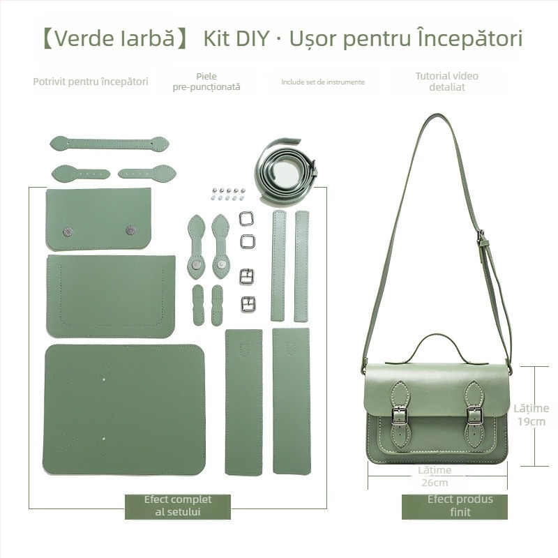 Geantă Yufang din PU, crossbody pentru femei, stil street, formă pătrată orizontală, închidere cu capac