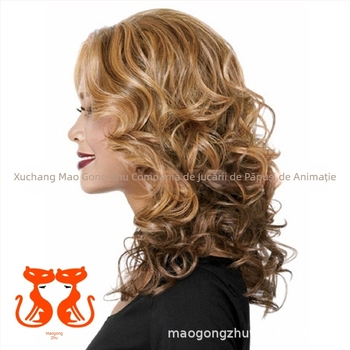 Perucă lungă, buclată, stil Exotic, textură pufoasă Shifu, fir rezistent la căldură, model T9A271