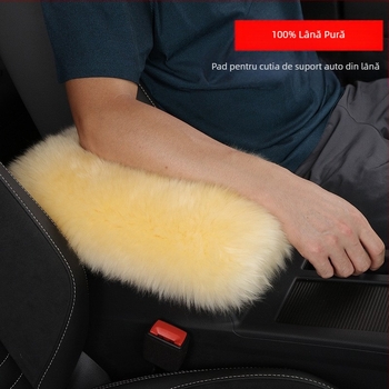 Pernă pentru cotiera centrală, piele, căldură de iarnă, aproximativ 180 g, prelucrare personalizabilă, asistență la instalare