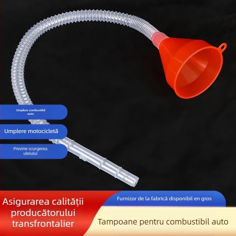 Con de ulei cu tub lung pentru alimentarea autoturismelor și motocicletelor – PP+PE, Zhongkai