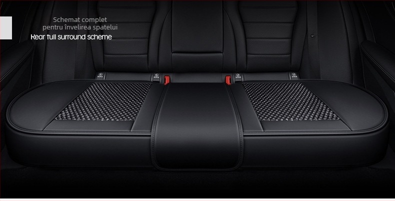 Set pentru pernă de scaun auto, trei piese, suprafață Ice Silk, respirabil, fără umplutură, potrivit pentru toate anotimpurile