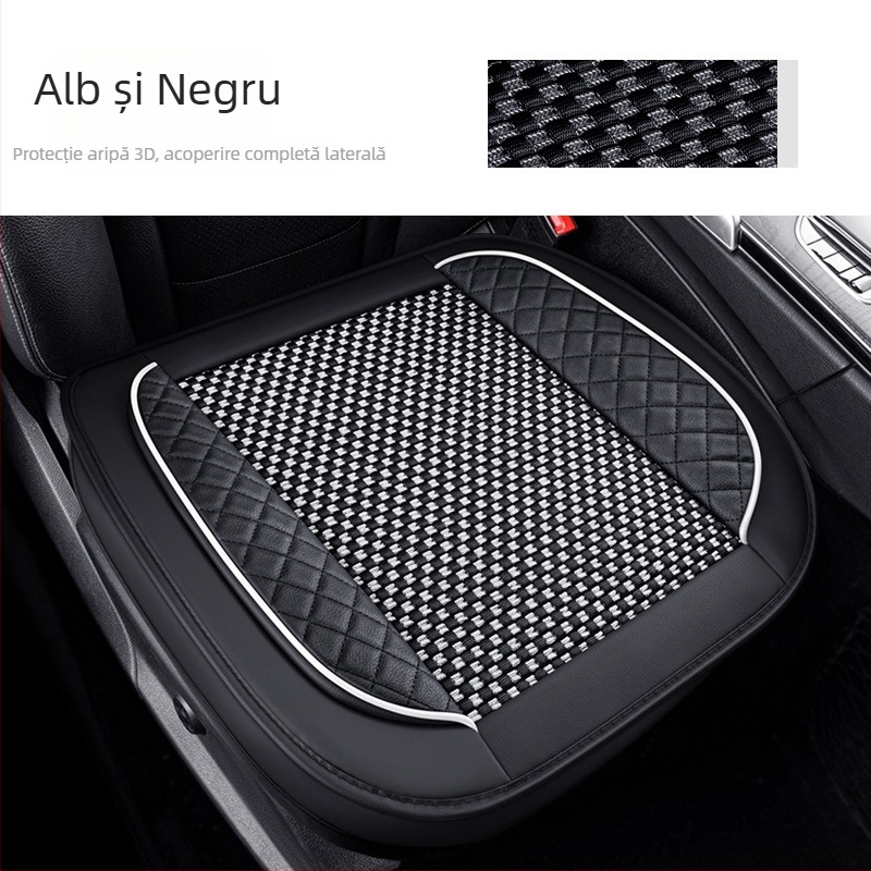 Set pentru pernă de scaun auto, trei piese, suprafață Ice Silk, respirabil, fără umplutură, potrivit pentru toate anotimpurile