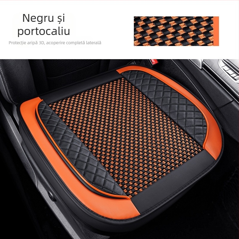 Set pentru pernă de scaun auto, trei piese, suprafață Ice Silk, respirabil, fără umplutură, potrivit pentru toate anotimpurile