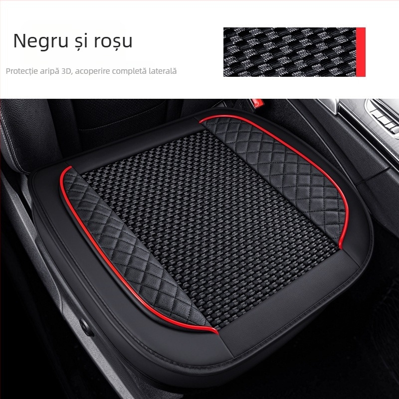 Set pentru pernă de scaun auto, trei piese, suprafață Ice Silk, respirabil, fără umplutură, potrivit pentru toate anotimpurile