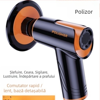 Dispozitiv de polisare și ceară pentru autoturisme cu încărcare wireless (Basdeo, ABS+metal, 80W, model TR-5002)