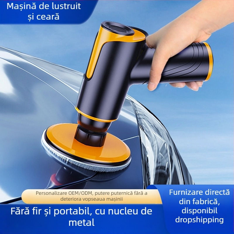 Dispozitiv de polisare și ceară pentru autoturisme cu încărcare wireless (Basdeo, ABS+metal, 80W, model TR-5002)