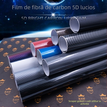 Film din fibră de carbon 5D pentru întreaga mașină; film ce schimbă culoarea; model fibră de carbon; protecție UV 30%; izolație termică 30%