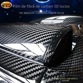 Film din fibră de carbon 5D pentru întreaga mașină; film ce schimbă culoarea; model fibră de carbon; protecție UV 30%; izolație termică 30%