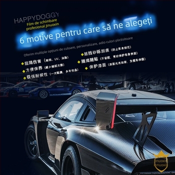 Film din fibră de carbon 5D pentru întreaga mașină; film ce schimbă culoarea; model fibră de carbon; protecție UV 30%; izolație termică 30%