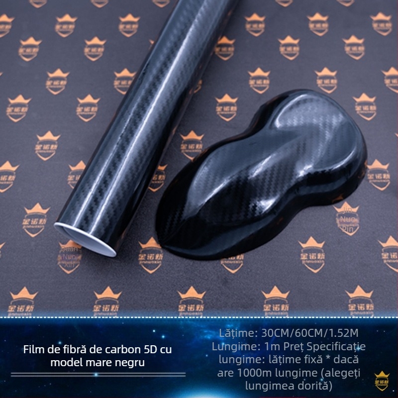 Film din fibră de carbon 5D pentru întreaga mașină; film ce schimbă culoarea; model fibră de carbon; protecție UV 30%; izolație termică 30%