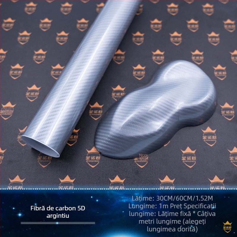 Film din fibră de carbon 5D pentru întreaga mașină; film ce schimbă culoarea; model fibră de carbon; protecție UV 30%; izolație termică 30%