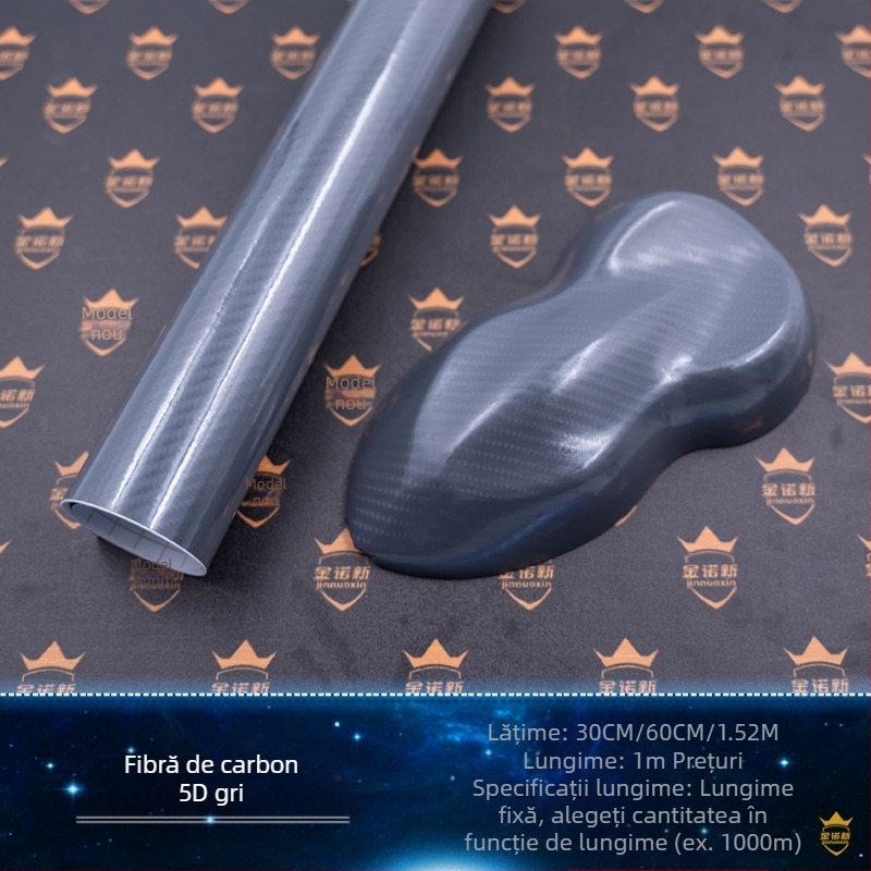 Film din fibră de carbon 5D pentru întreaga mașină; film ce schimbă culoarea; model fibră de carbon; protecție UV 30%; izolație termică 30%