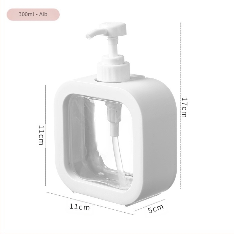 Sticlă plastică dozatoare pentru baie cu pompă – pentru săpun de mână, gel de duș, emulsii cosmetice și toner