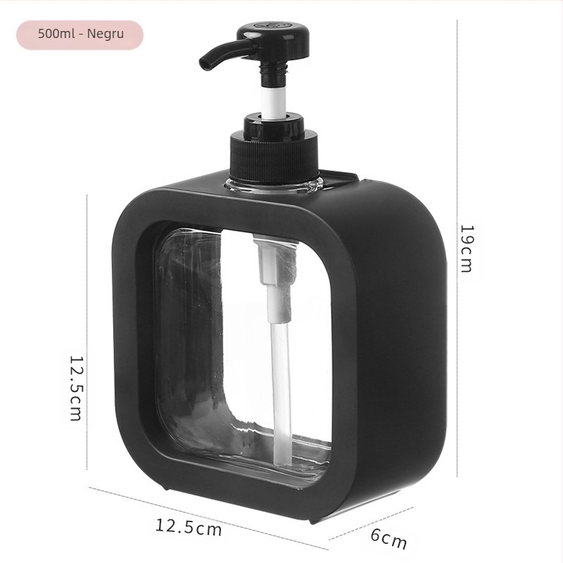 Sticlă plastică dozatoare pentru baie cu pompă – pentru săpun de mână, gel de duș, emulsii cosmetice și toner