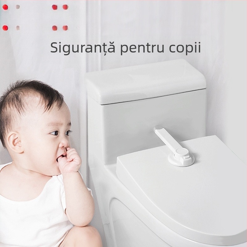 Zăvor pentru capacul de toaletă pentru bebeluși – Siguranță pentru copii, clemă de blocare, lanț anti-deschidere (Import: Nu; Brand: Altul; Origine: Niciuna; Ambalaj: Altul; Cod de bare: Altul)