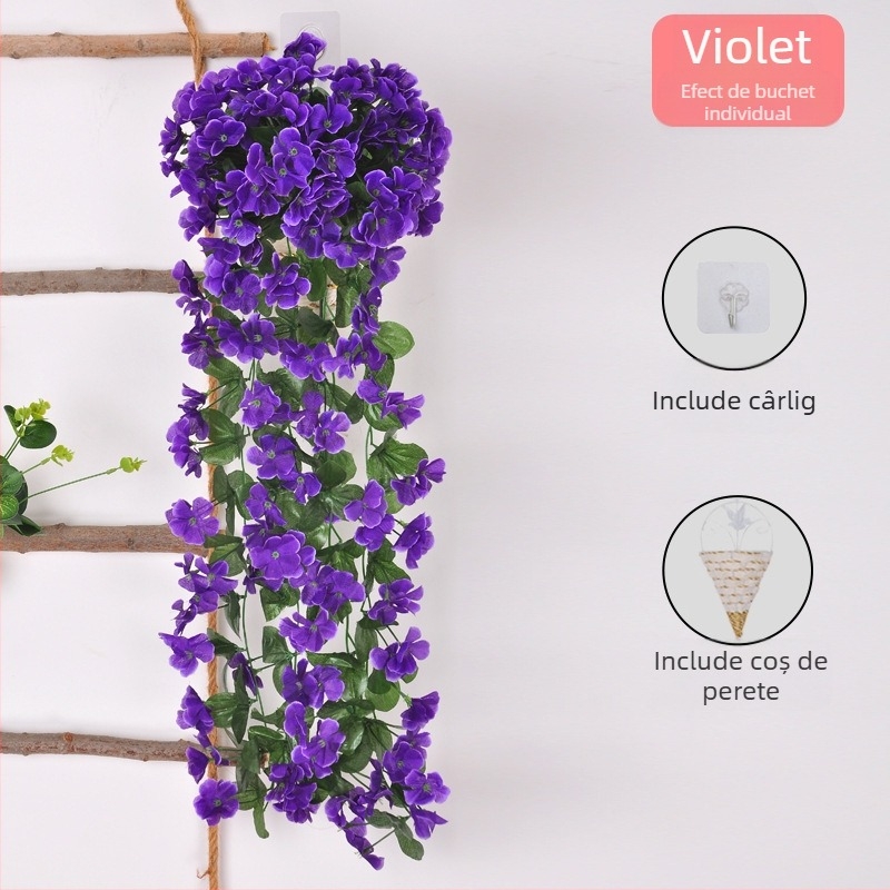 Viță cu flori de mătase (varietate Violet; utilizare: Alte; decor pentru perete - artă florală suspendată)