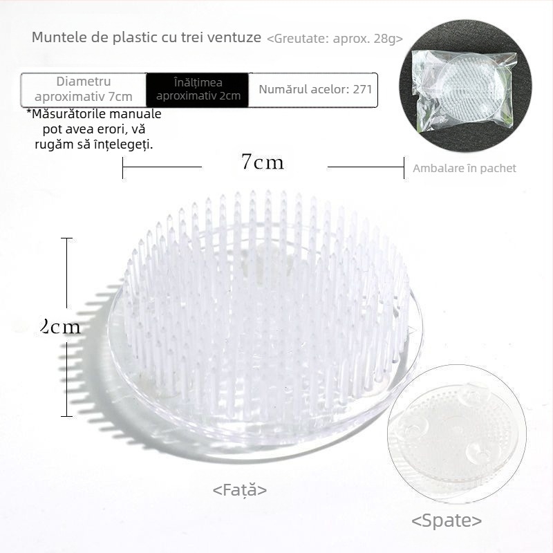 Jianshan bază din plastic pentru aranjamente florale, cu 3 ventuze