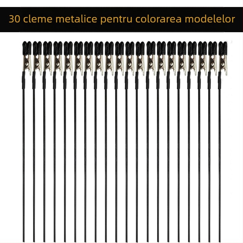 Clema pentru baza modelului Gundam, cu clemă crocodilă, clip de uscare și instrument de pulverizare pentru vopsire manuală