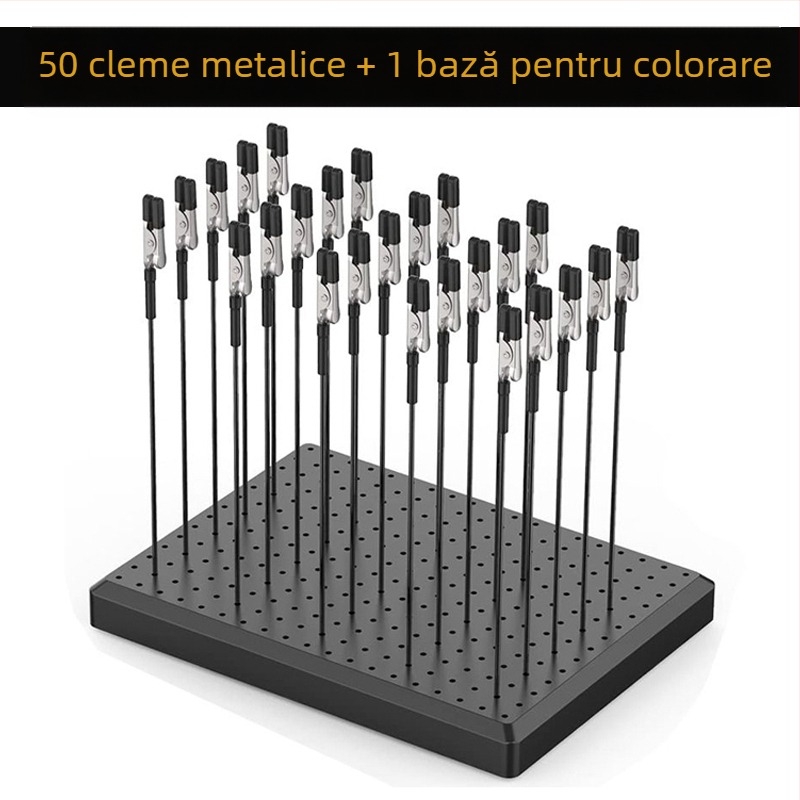 Clema pentru baza modelului Gundam, cu clemă crocodilă, clip de uscare și instrument de pulverizare pentru vopsire manuală