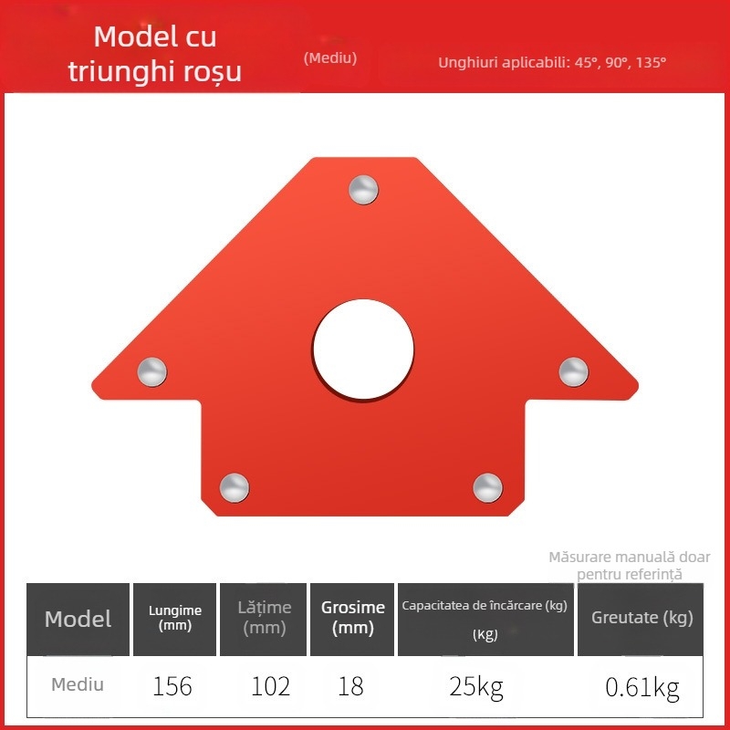 Fulida – Localizator magnetic de sudură puternic, suport pentru unghi drept