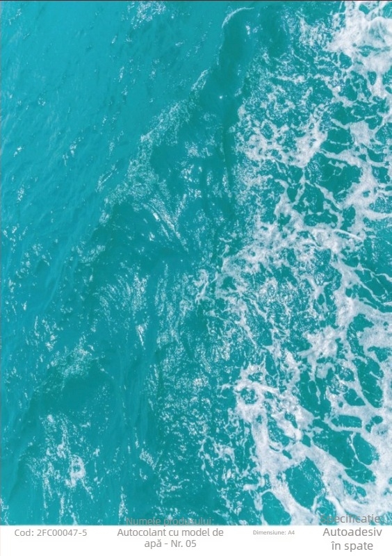 Material DIY pentru model arhitectural, peisaj exterior miniatural, etichete din hârtie cu model de apă și spate adeziv; marca Crab kingdom; gata pentru DIY; destinat vârstei 15–35; non-electric