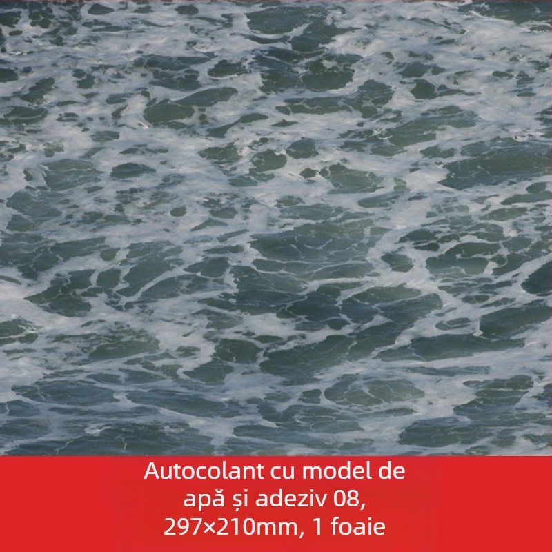 Material DIY pentru model arhitectural, peisaj exterior miniatural, etichete din hârtie cu model de apă și spate adeziv; marca Crab kingdom; gata pentru DIY; destinat vârstei 15–35; non-electric