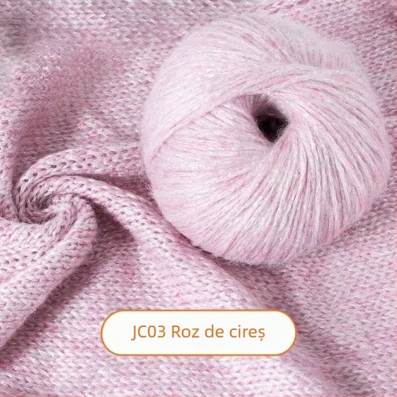 Fir Mohair – înfășurare cu aer, linie Reunion, pentru tricotat manual, Mohair pulverizat, Blue Tears