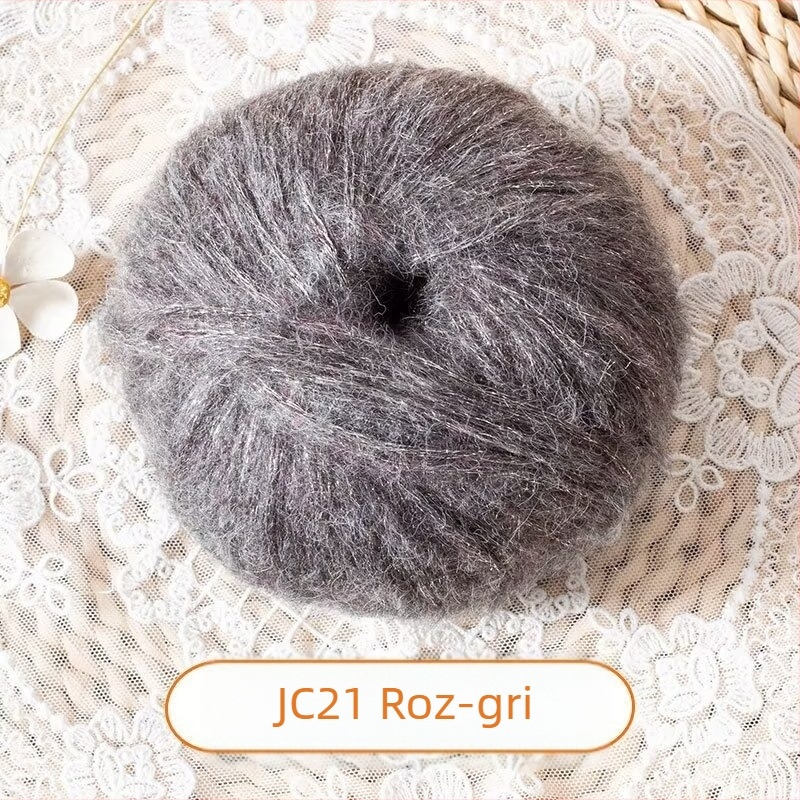 Fir Mohair – înfășurare cu aer, linie Reunion, pentru tricotat manual, Mohair pulverizat, Blue Tears