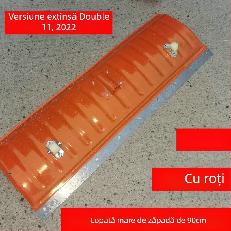 Lopată de zăpadă cu cap din oțel cu conținut mediu de carbon și mâner din lemn, greutate 1,2 kg, grosime cap 1,3 mm