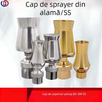 Duza de fântână, din cupru masiv cu oțel inoxidabil 304, reglabilă universal, design turn de gheață/arbore pentru peisaje cu piscine