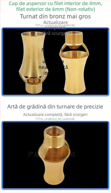 Duza de fântână, din cupru masiv cu oțel inoxidabil 304, reglabilă universal, design turn de gheață/arbore pentru peisaje cu piscine