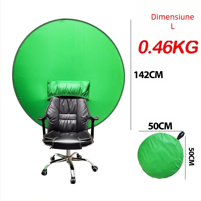 Pânză de fundal chromakey pliabilă, din poliester, mai multe dimensiuni, potrivită pentru fotografie de buletin, imprimare logo disponibil
