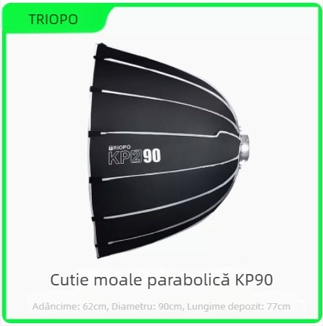 Softbox de lumină moale, octagonal, portabil, cu grilă faguri pentru studio foto