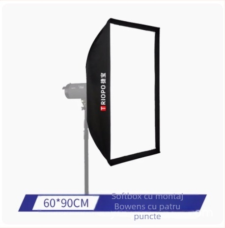 Softbox de lumină moale, octagonal, portabil, cu grilă faguri pentru studio foto