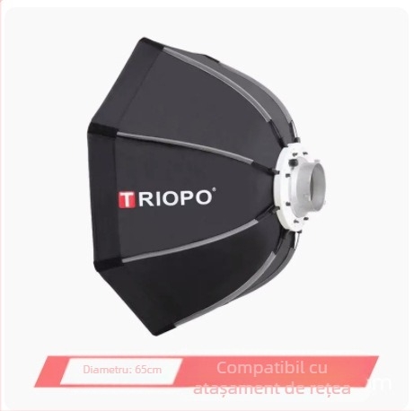 Softbox de lumină moale, octagonal, portabil, cu grilă faguri pentru studio foto